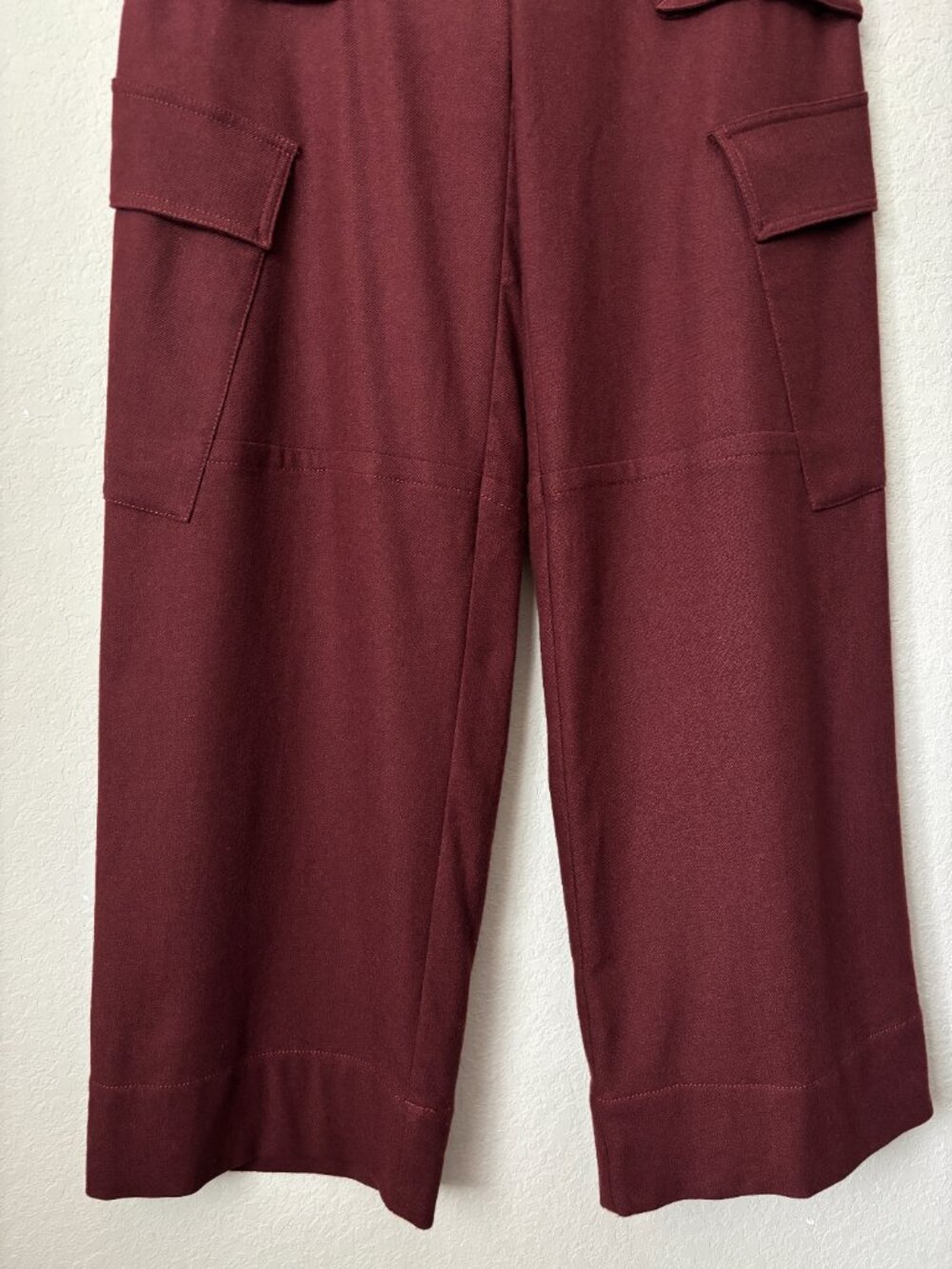 Vince Raver Flannel Wool Blend Cargo Pants in Dark Cinnamon Stick - Picture 7 of 14